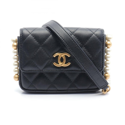 Chanel CC Quilted Leather Mini Flap Bag Leather Shoulder Bag AP2185 in New Condition