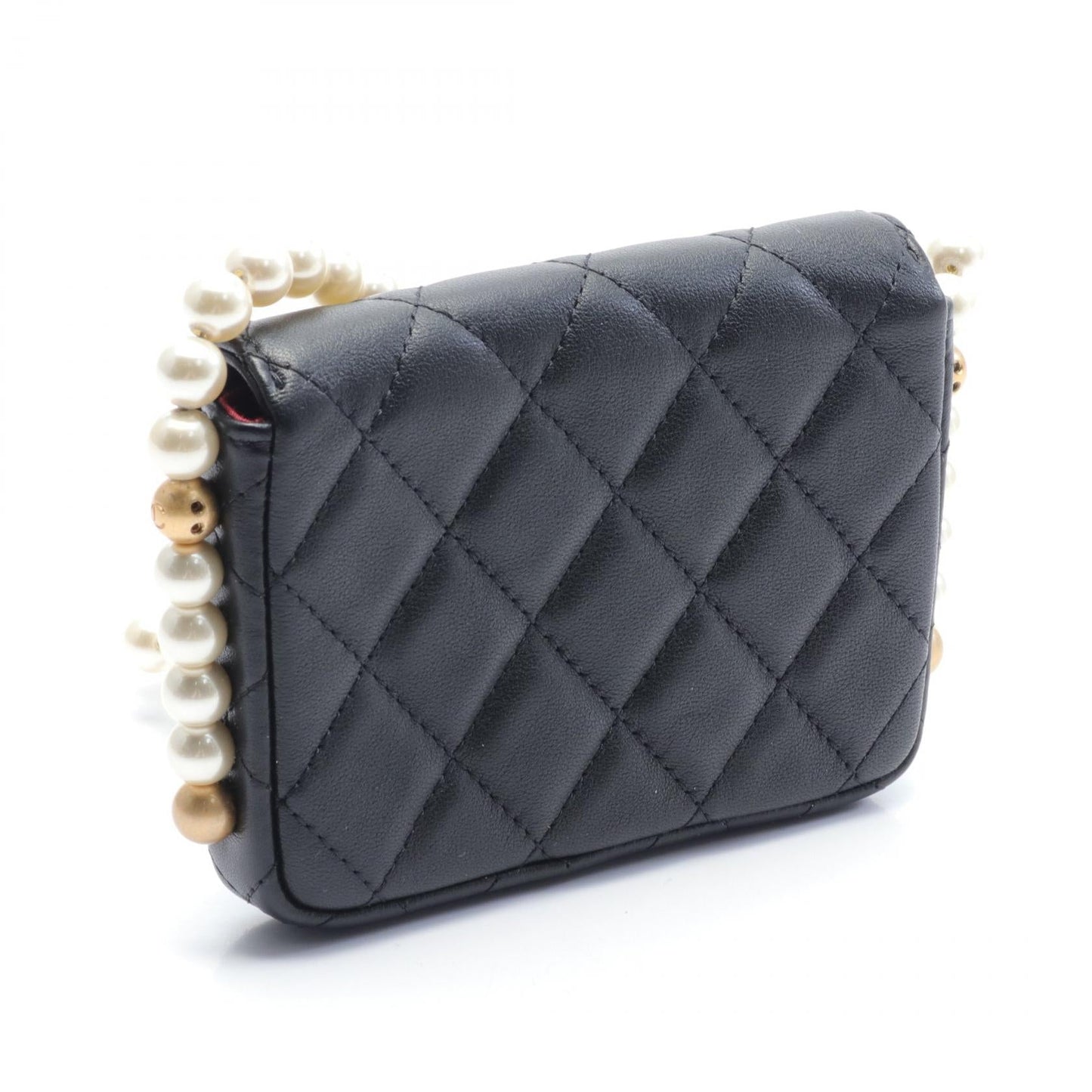 Chanel CC Quilted Leather Mini Flap Bag Leather Shoulder Bag AP2185 in New Condition