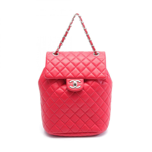 Chanel CC Quilted Leather Chain Backpack Leather Backpack A91121 in Great Condition
