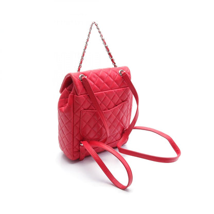Chanel CC Quilted Leather Chain Backpack Leather Backpack A91121 in Great Condition