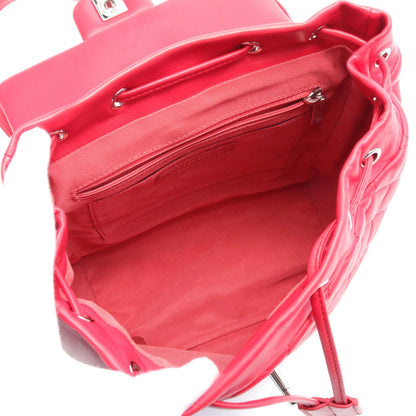 Chanel CC Quilted Leather Chain Backpack Leather Backpack A91121 in Great Condition