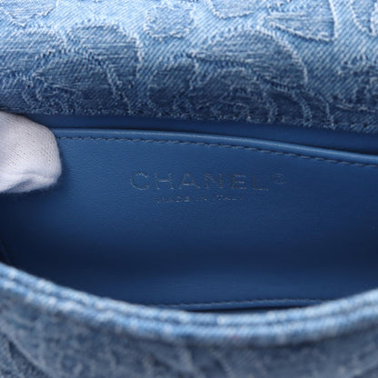 Chanel Mini Square Denim Single Flap Bag Denim Shoulder Bag