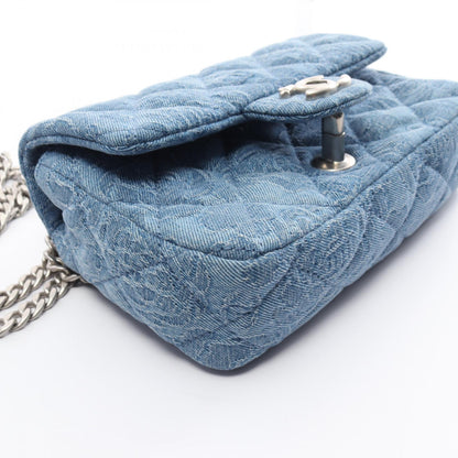 Chanel Mini Square Denim Single Flap Bag Denim Shoulder Bag