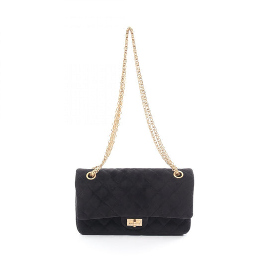 Chanel  2.55 Double Flap Chain Shoulder Bag Canvas Shoulder Bag A37586