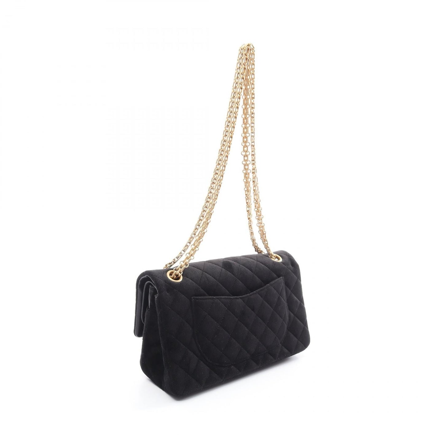 Chanel  2.55 Double Flap Chain Shoulder Bag Canvas Shoulder Bag A37586