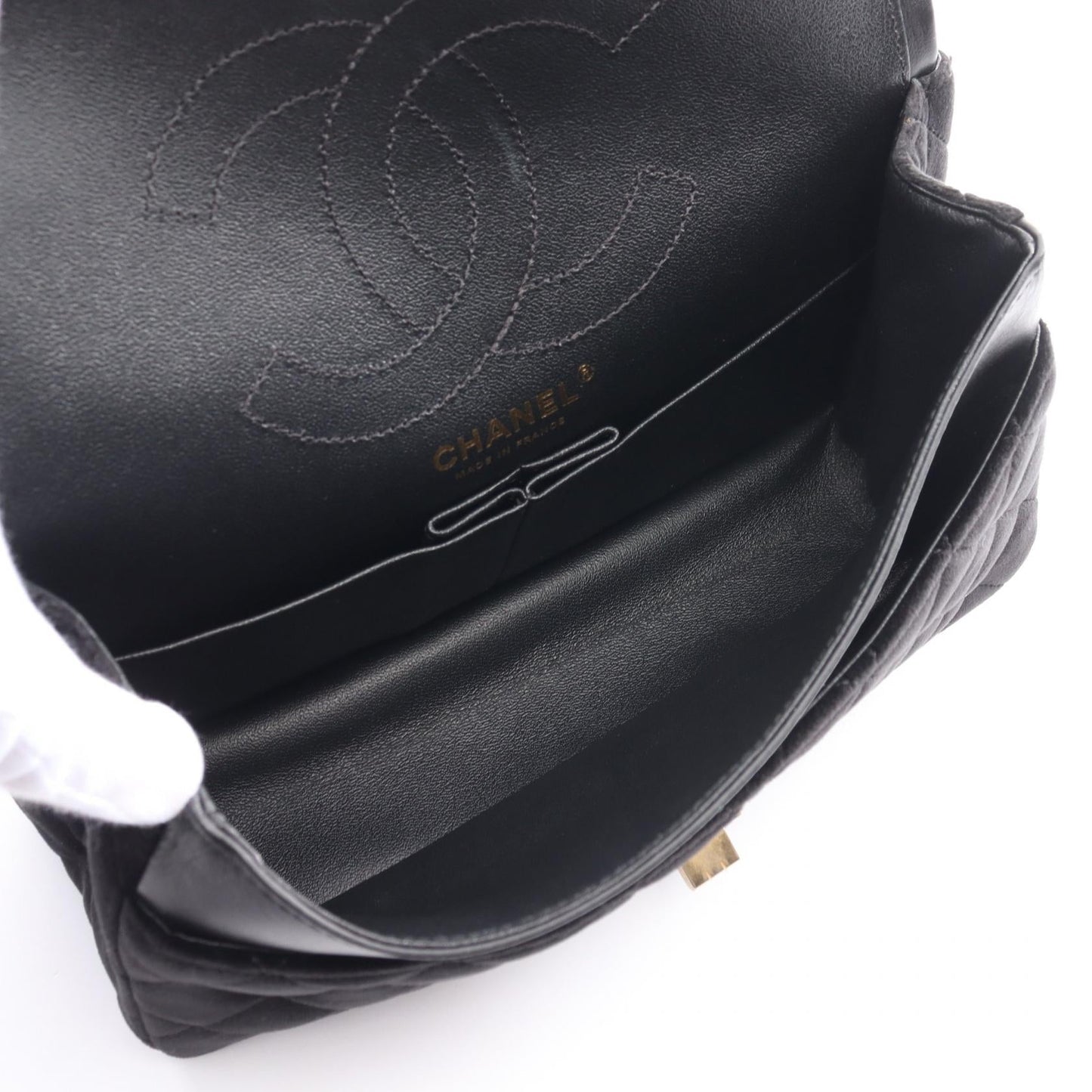 Chanel  2.55 Double Flap Chain Shoulder Bag Canvas Shoulder Bag A37586