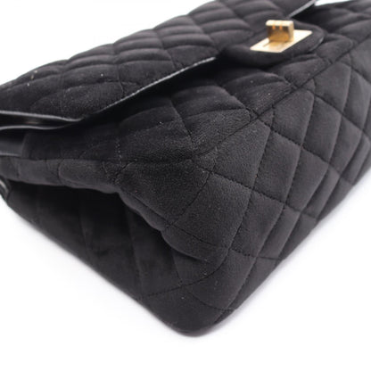 Chanel  2.55 Double Flap Chain Shoulder Bag Canvas Shoulder Bag A37586