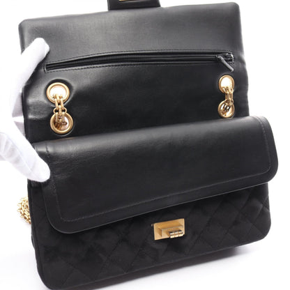 Chanel  2.55 Double Flap Chain Shoulder Bag Canvas Shoulder Bag A37586