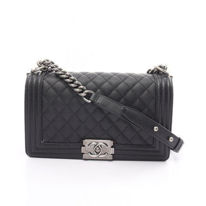 Chanel Boy Matelasse Shoulder Bag Black