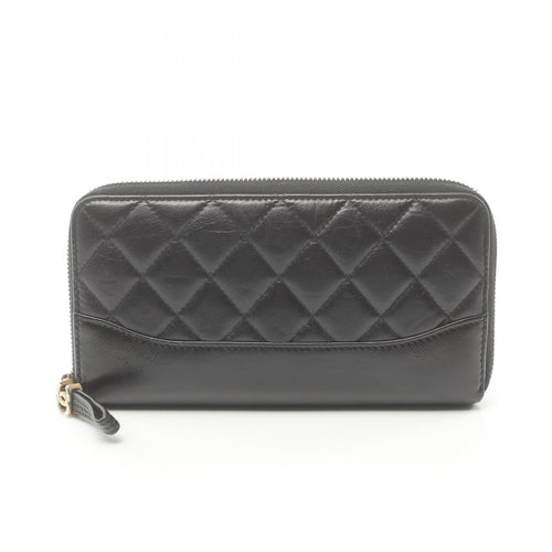 Chanel Quilted Leather Zip Around Wallet Leather Long Wallet in New Condition