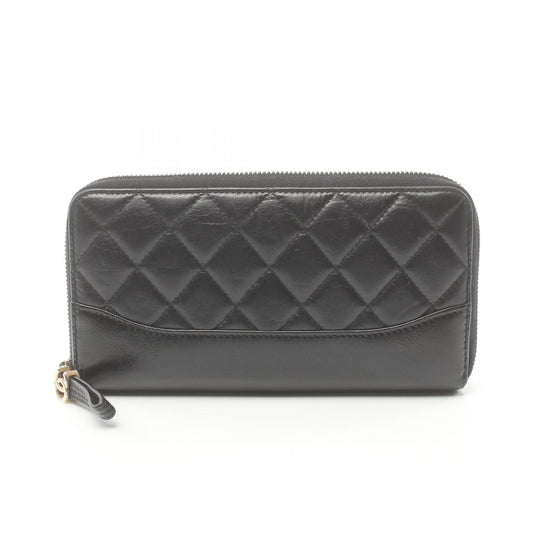 Chanel Quilted Leather Zip Around Wallet Leather Long Wallet in New Condition