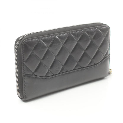 Chanel Quilted Leather Zip Around Wallet Leather Long Wallet in New Condition