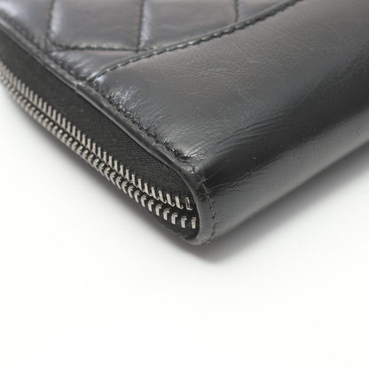 Chanel Quilted Leather Zip Around Wallet Leather Long Wallet in New Condition