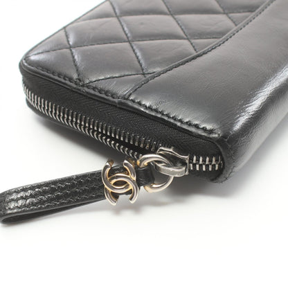 Chanel Quilted Leather Zip Around Wallet Leather Long Wallet in New Condition