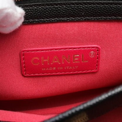 Chanel CC Quilted Caviar Flap Bag Leather Shoulder Bag