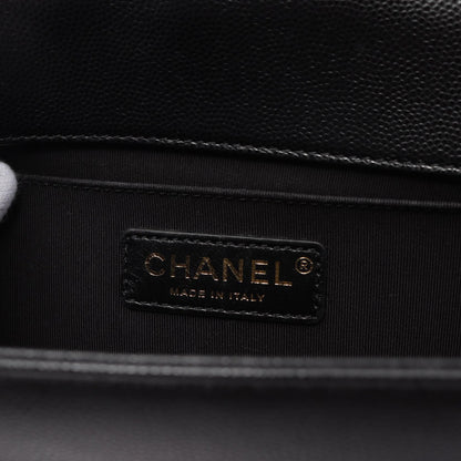 Chanel Boy Matelasse Shoulder Bag Black