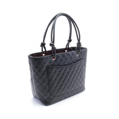 Chanel Cambon Large Tote Bag Black Leather
