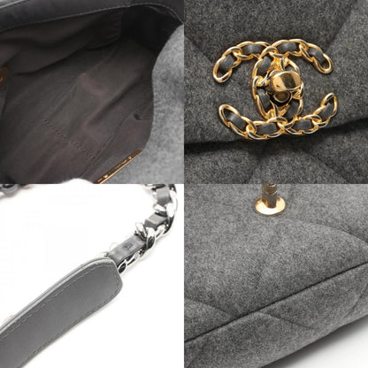 Chanel 19 Matelasse Wool Shoulder Bag