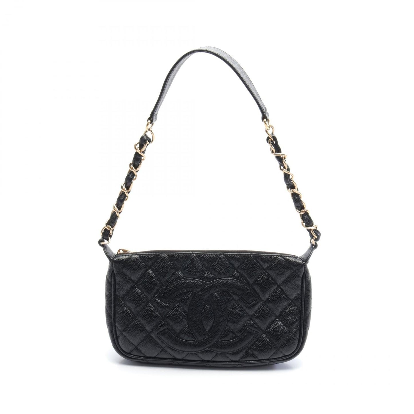 Chanel Matelasse Caviar Shoulder Bag Black