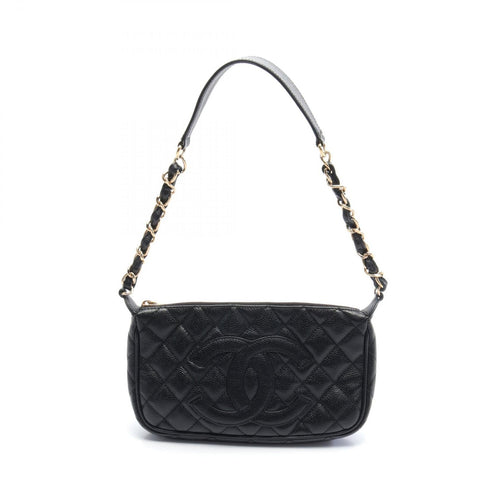 Chanel Matelasse Caviar Shoulder Bag Black