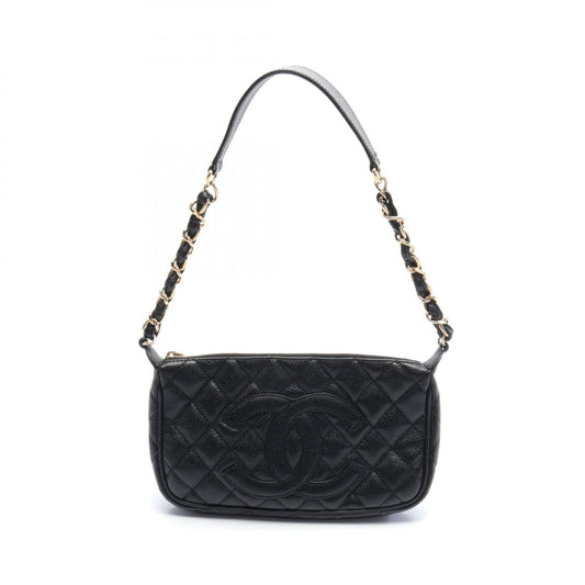 Chanel Matelasse Caviar Shoulder Bag Black