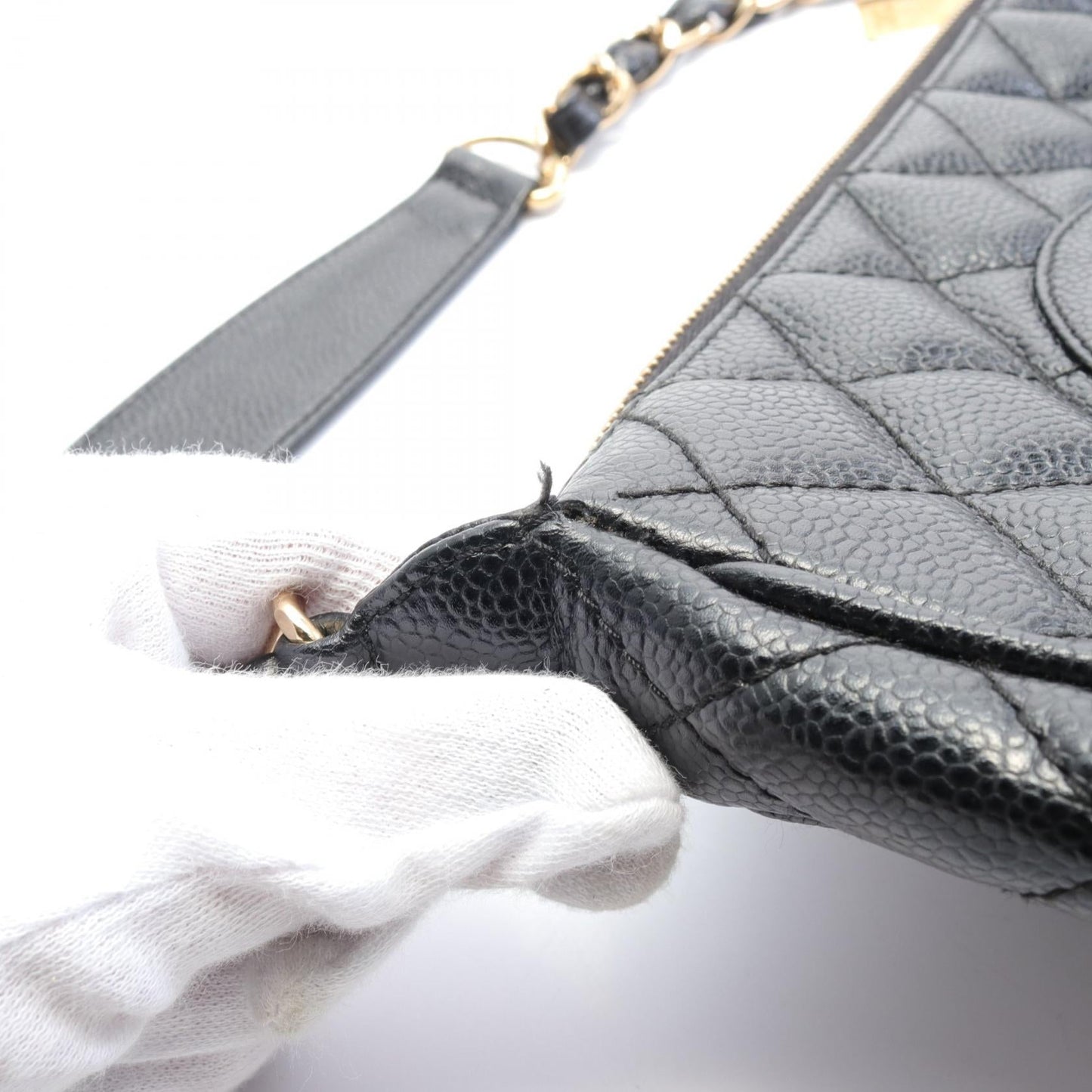 Chanel Matelasse Caviar Shoulder Bag Black