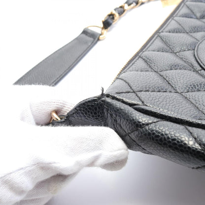 Chanel Matelasse Caviar Shoulder Bag Black