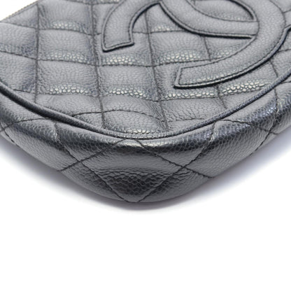 Chanel Matelasse Caviar Shoulder Bag Black