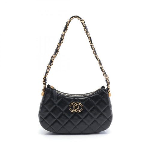 Chanel 19 Matelasse Hobo Bag Lambskin Black