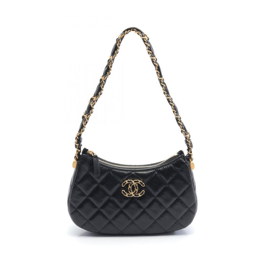 Chanel 19 Matelasse Hobo Bag Lambskin Black