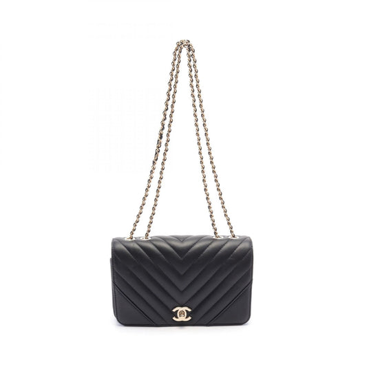 Chanel Chevron V-Stitch Lambskin Shoulder Bag