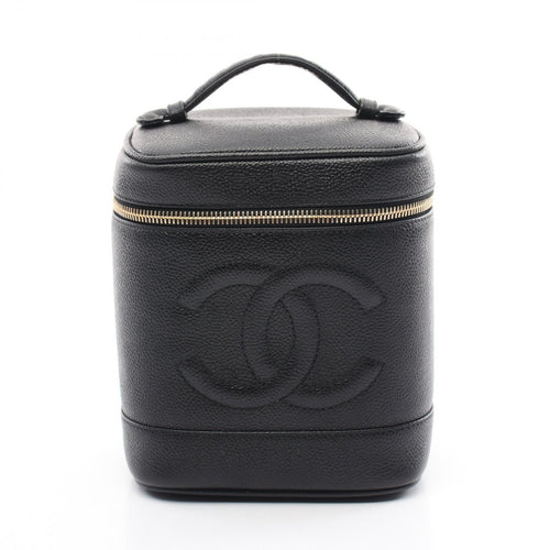 Chanel Caviar Skin Coco Mark Handbag Black