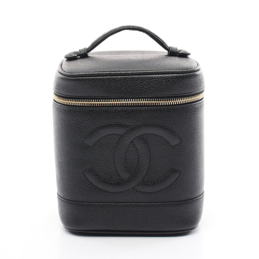Chanel Caviar Skin Coco Mark Handbag Black