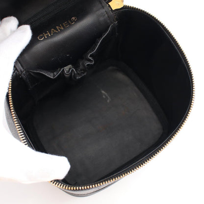 Chanel Caviar Skin Coco Mark Handbag Black