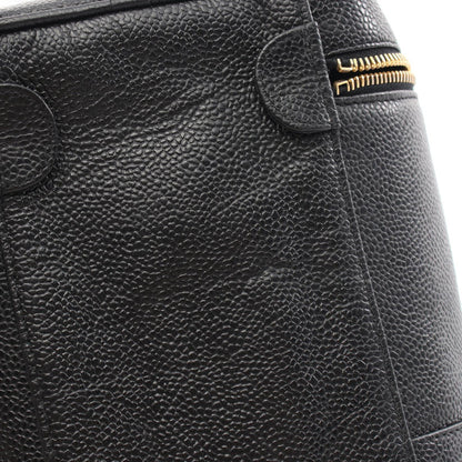 Chanel Caviar Skin Coco Mark Handbag Black