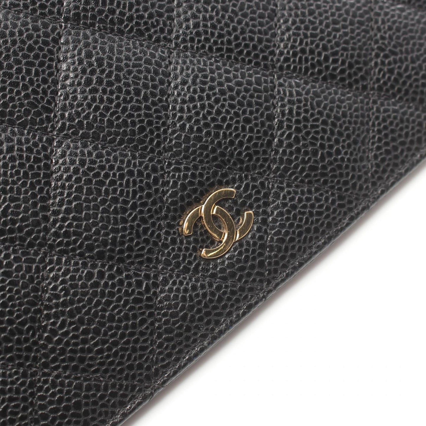 Chanel Caviar Skin Matelasse Shoulder Bag Black