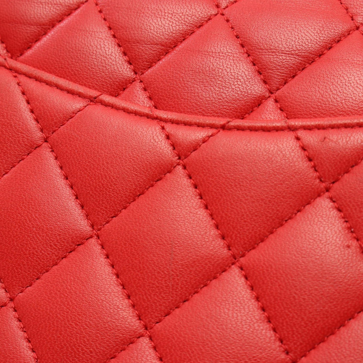 Chanel Matelasse W Flap Shoulder Bag Red