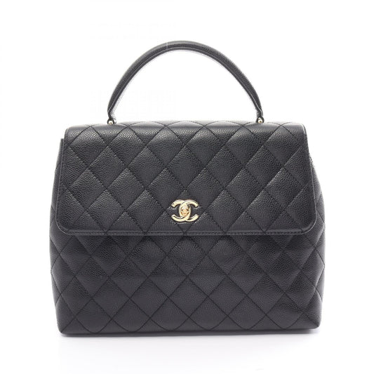 Chanel Matelasse Handbag Caviar Skin Black
