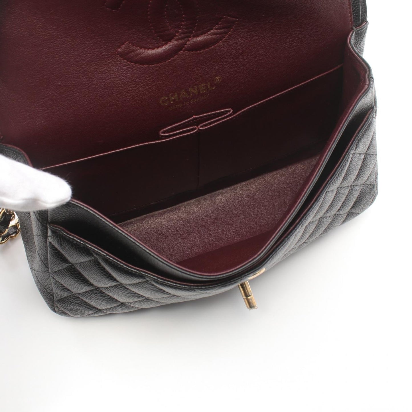 Chanel Caviar Skin Matelasse Flap Shoulder Bag