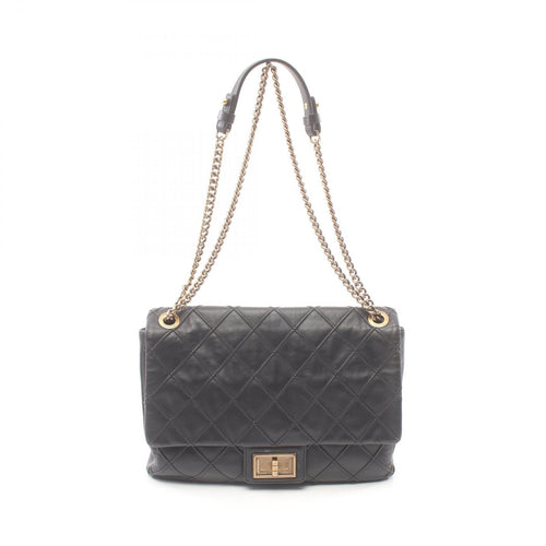 Chanel 2.55 Leather Shoulder Bag Black