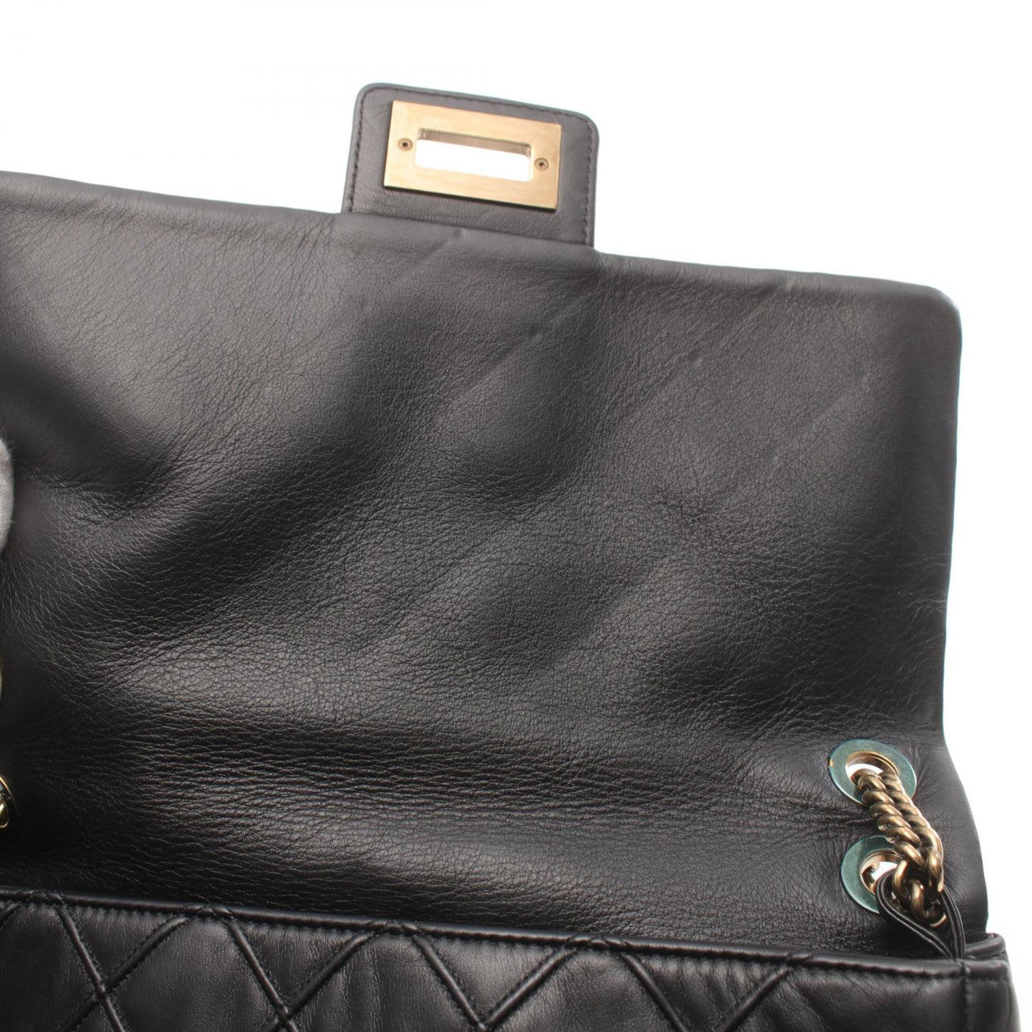 Chanel 2.55 Leather Shoulder Bag Black