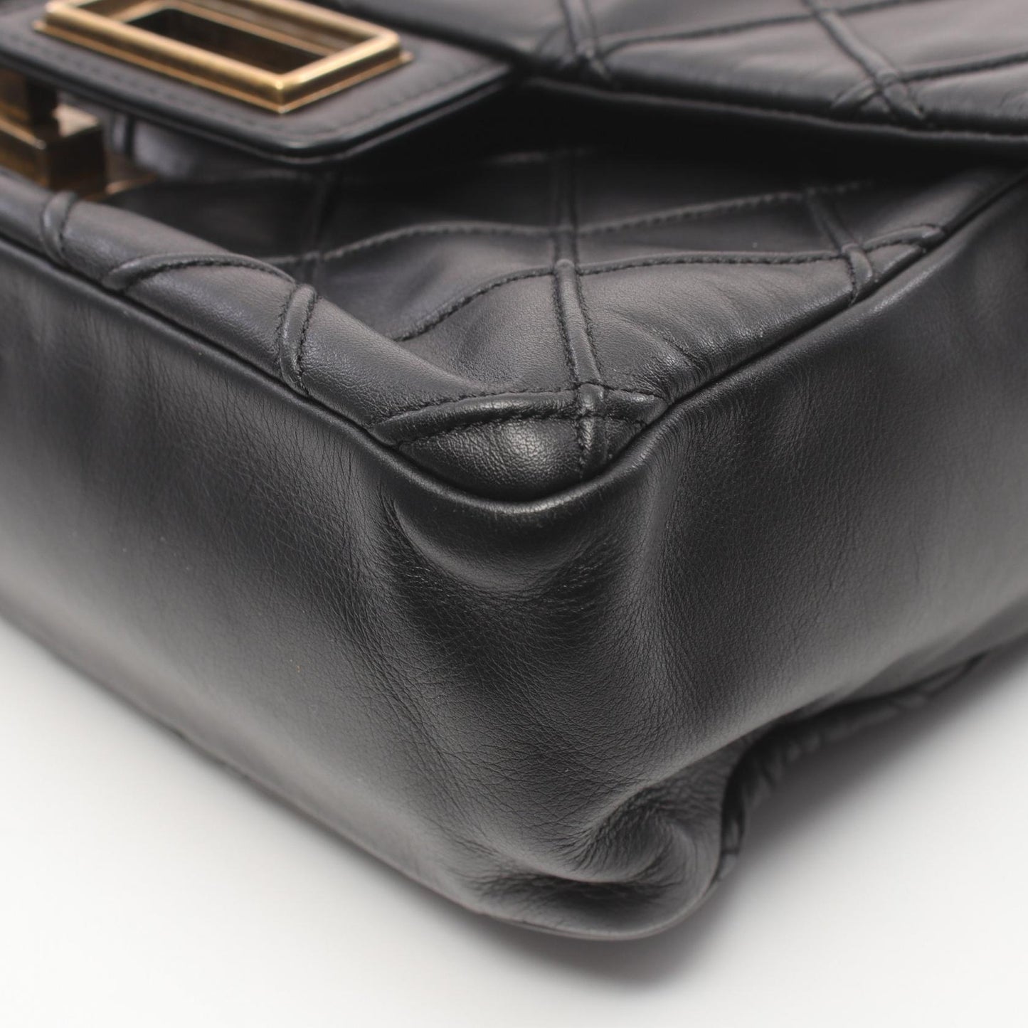 Chanel 2.55 Leather Shoulder Bag Black
