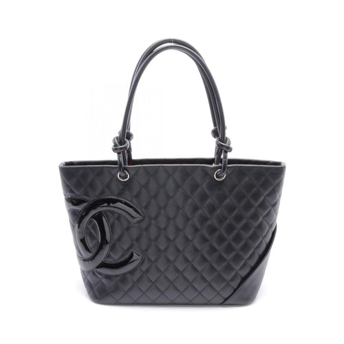 Chanel Cambon Large Tote Bag Leather Black