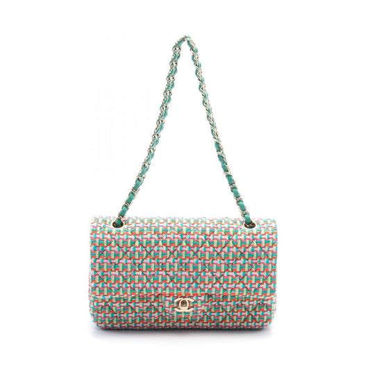 Chanel Matelasse W Flap Shoulder Bag Fabric
