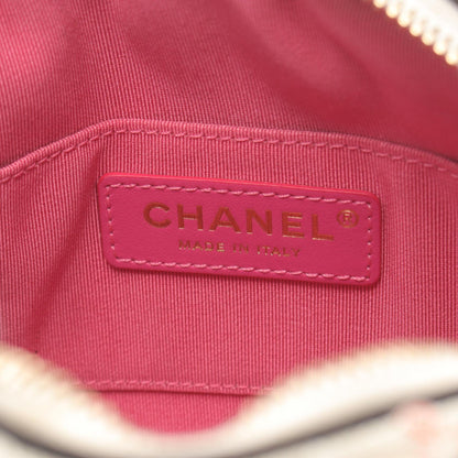Chanel Coco Mark Fabric Leather Shoulder Bag