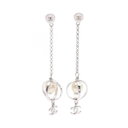 Chanel Coco Mark Earrings Stainless Steel Faux Pearl