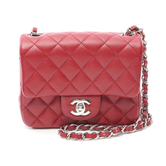 Chanel Mini Matelasse Shoulder Bag Red