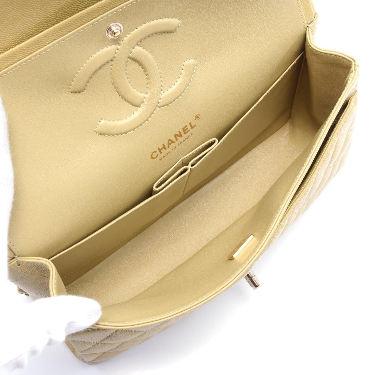 Chanel Caviar Skin Matelasse Flap Bag Brown