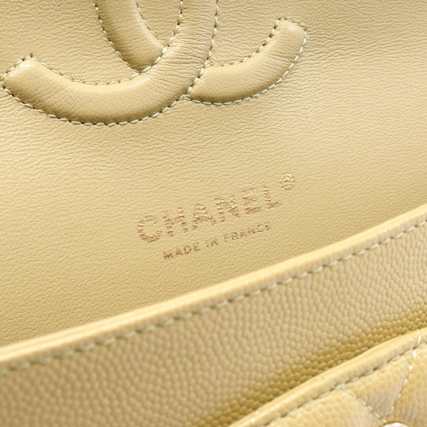Chanel Caviar Skin Matelasse Flap Bag Brown