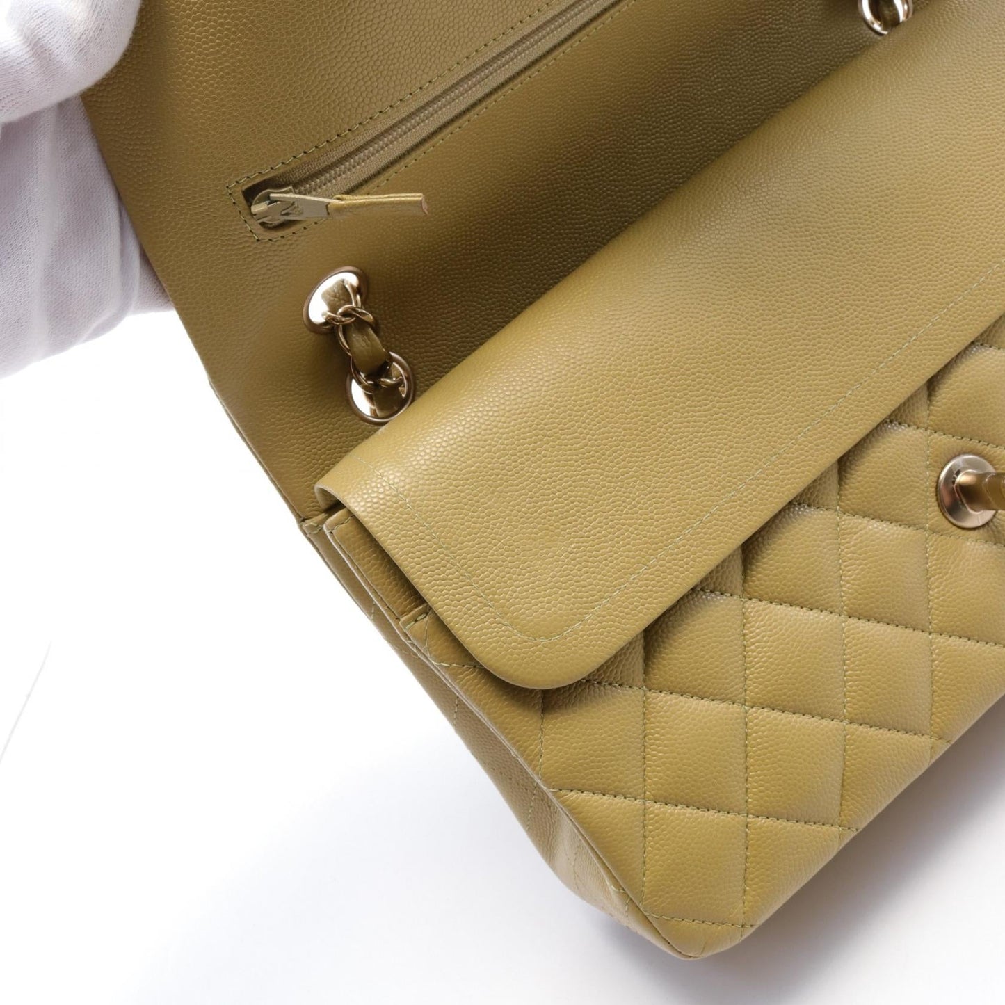 Chanel Caviar Skin Matelasse Flap Bag Brown